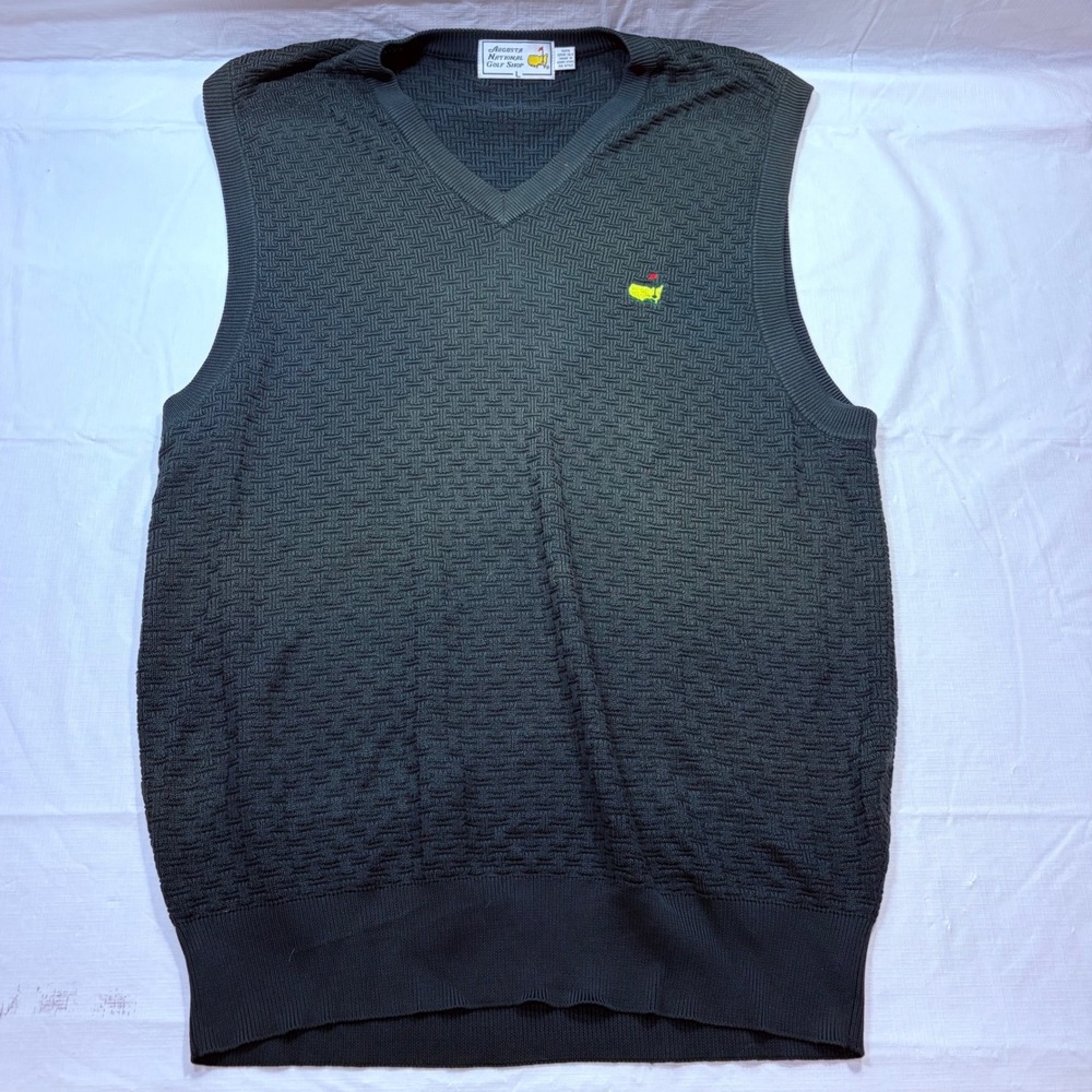 Augusta National Golf‎ Shop Masters Green 100% Spun Silk Sweater Vest Mens Large
